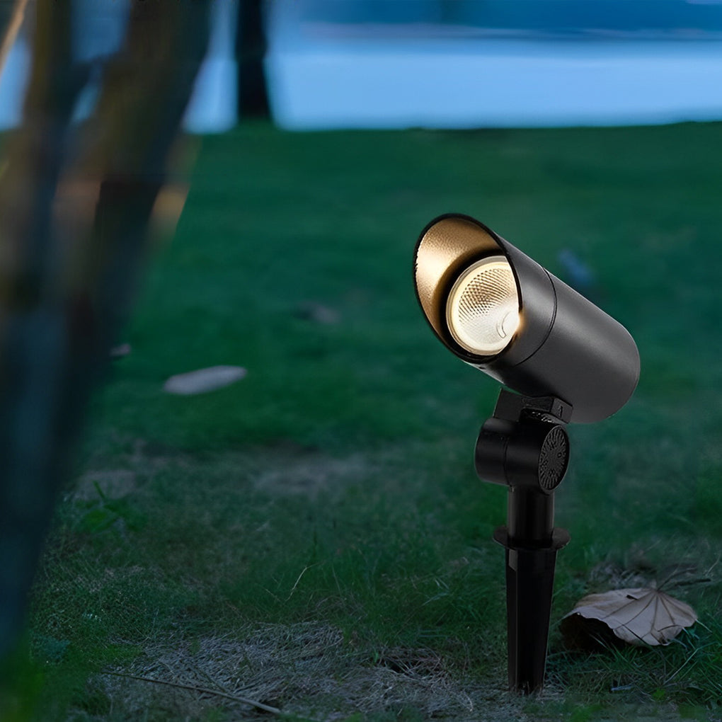 Waterproof Black Modern LED Outdoor Spotlights Lawn Lamp
