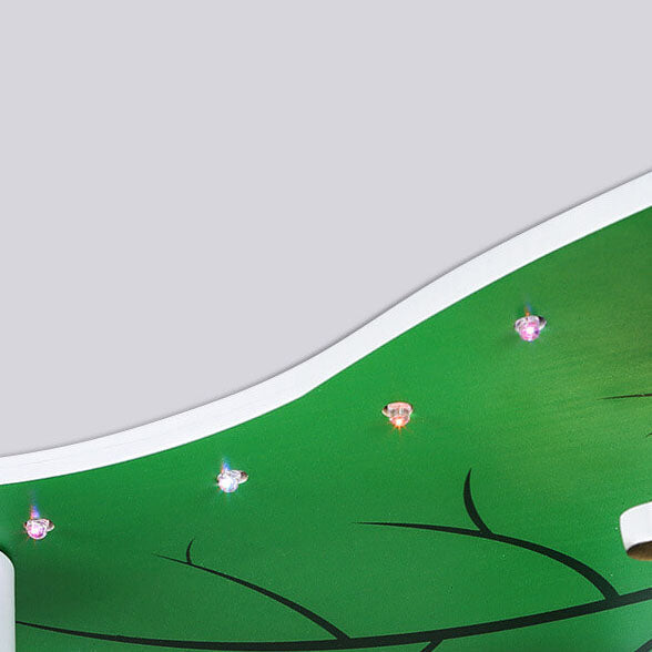 Contemporary Monkey Leaf Acrylic 5-Light Flush Mount Ceiling Light for Kids' Bedroom