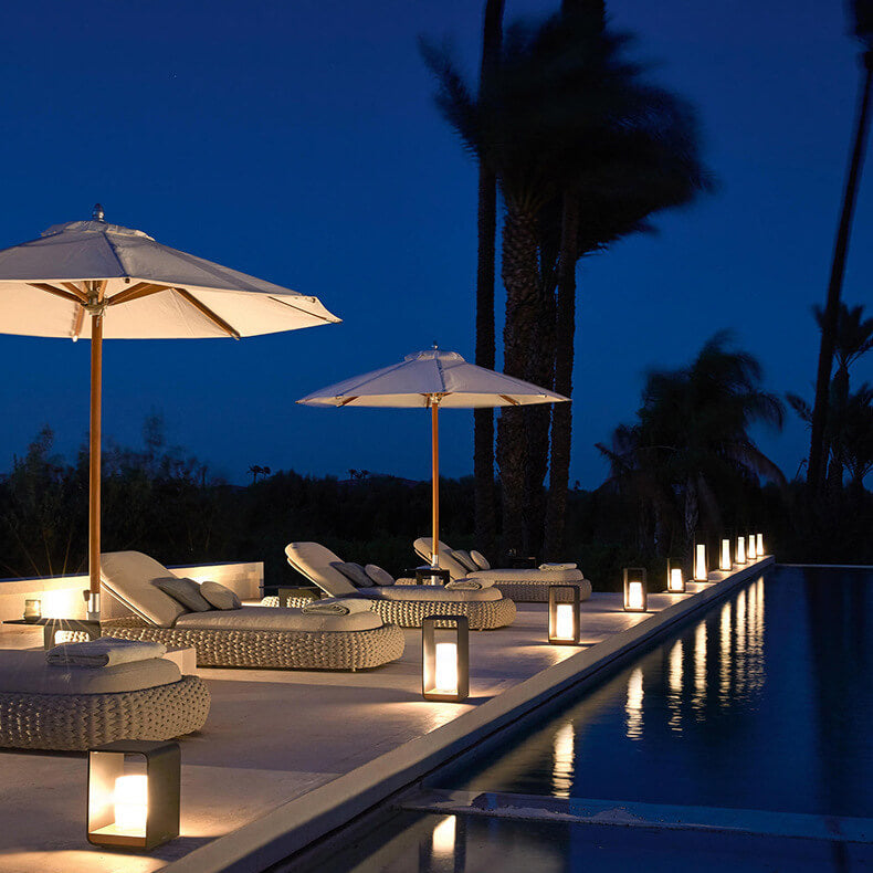 Modern Minimalist Square Frame Stainless Steel LED Landscape Light - Waterproof Acrylic Outdoor Patio Lighting