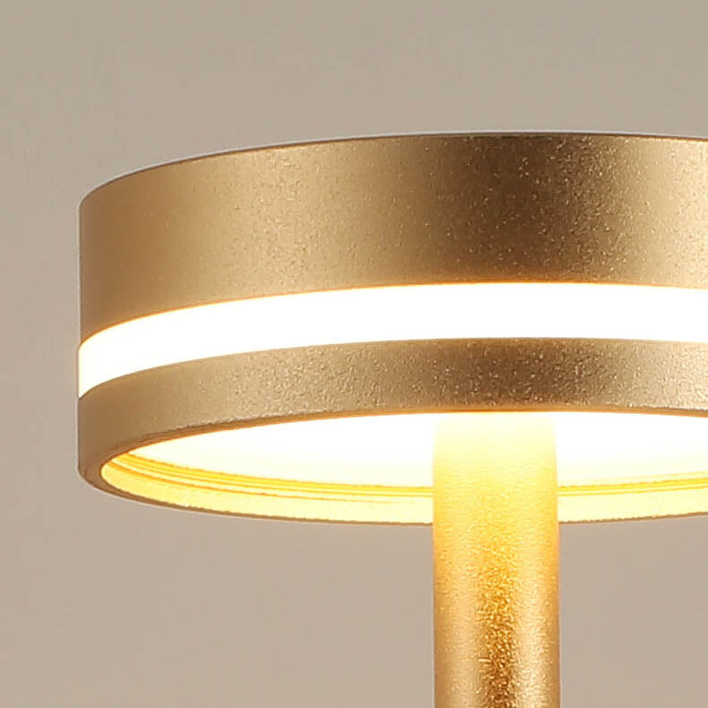 Modern Minimalist USB LED Table Lamp - Cylindrical Metal & Acrylic Design