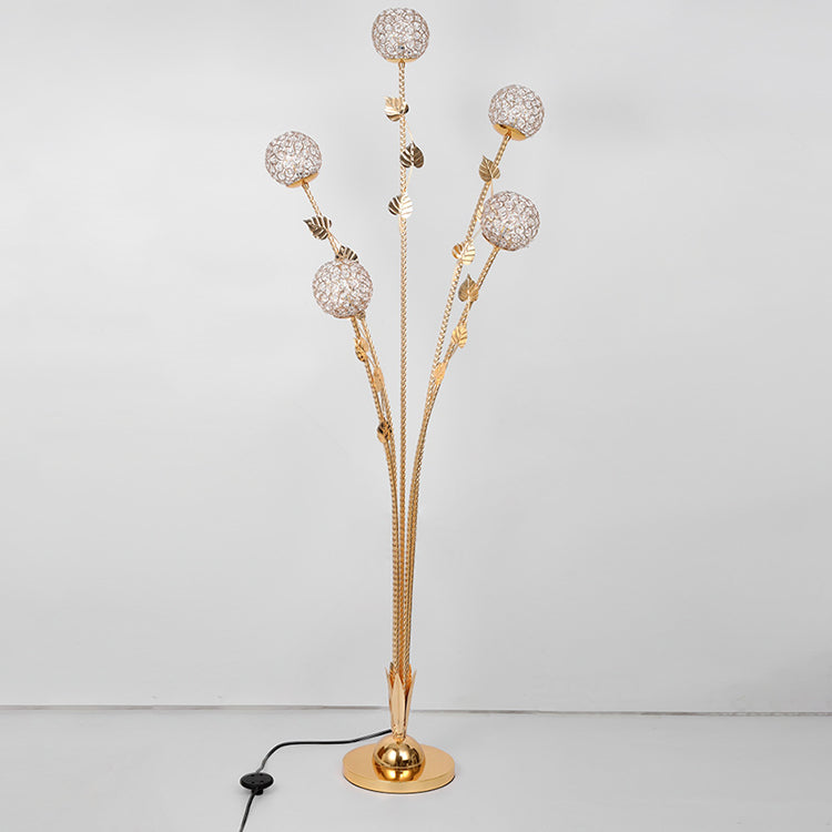 Modern Luxury Leaf Flower Globe Floor Lamp - 5-Light Iron Aluminum Design for Living Room  

Elevate your living space with this stunning modern luxury floor lamp, featuring a unique leaf flower globe design. Crafted from durable iron and aluminum, this 5