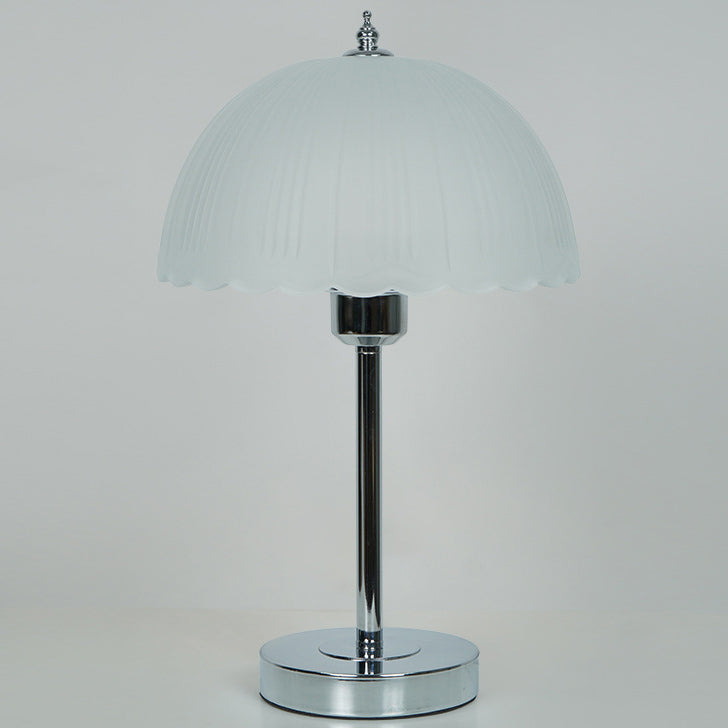 Contemporary Nordic Iron Glass Dome Table Lamp - 1-Light Nightstand Lamp for Bedroom