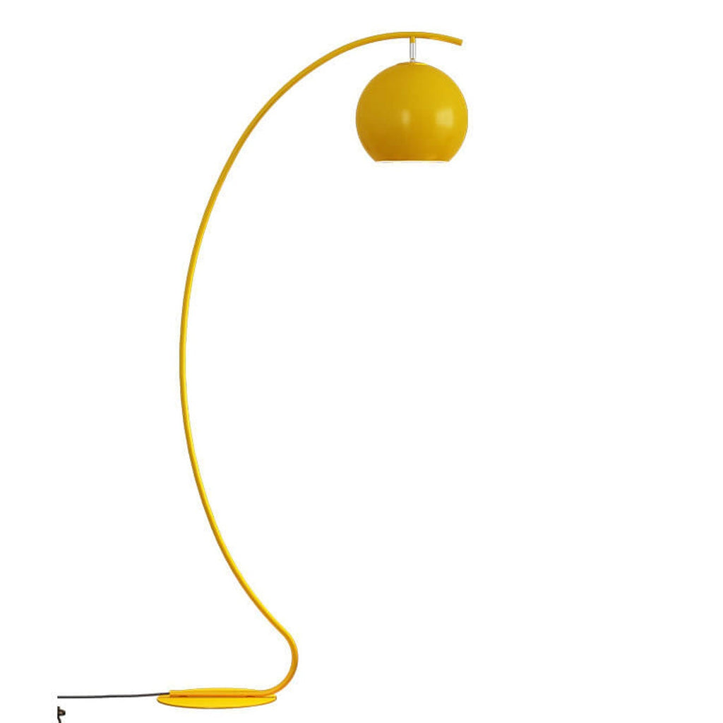 Nordic Minimalist Curved Line Floor Lamp - 1-Light Dome Design
