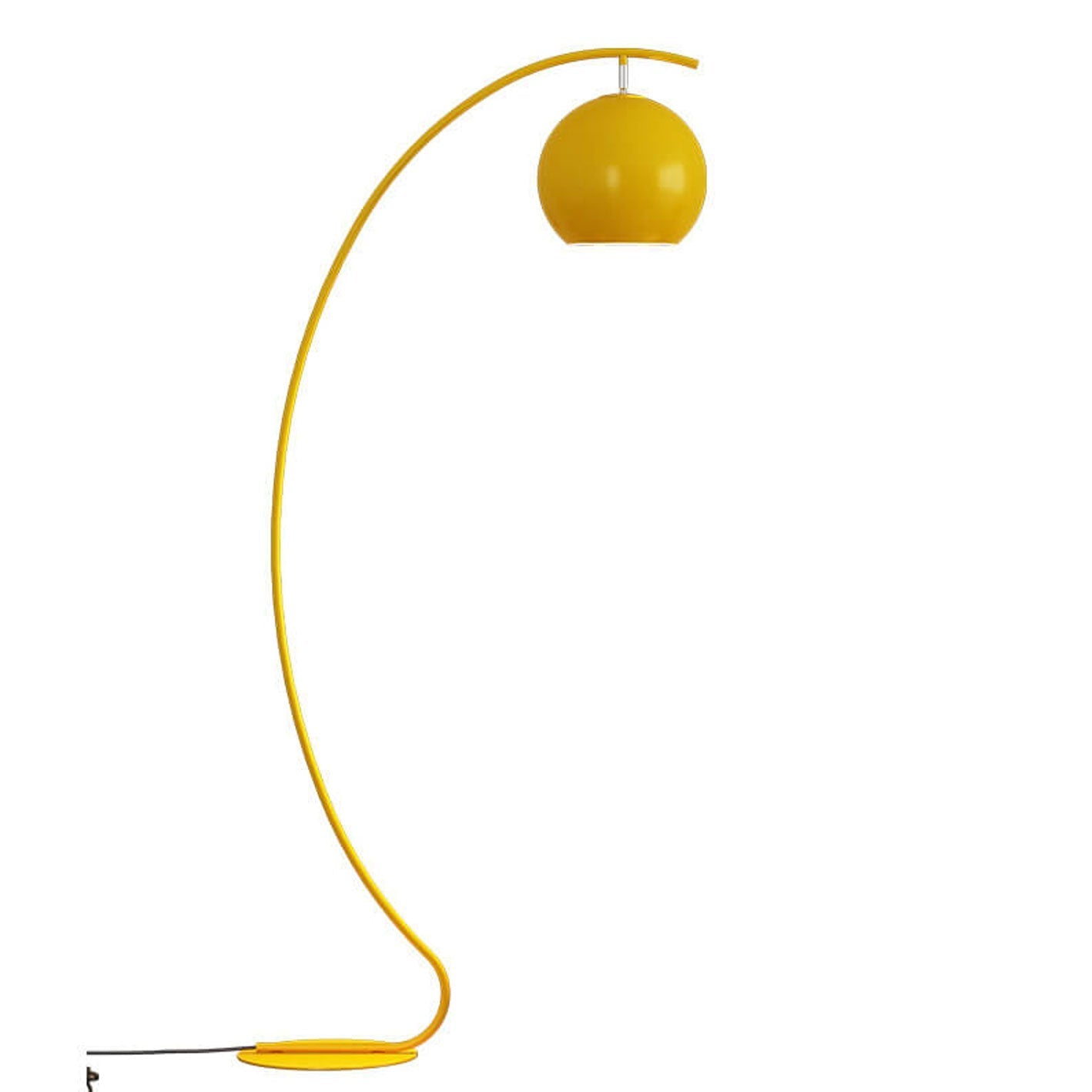 Nordic Minimalist Curved Line Floor Lamp - 1-Light Dome Design