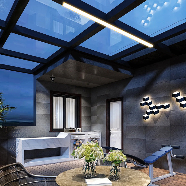 Modern Minimalist Aluminum LED Flush Mount Ceiling Light for Outdoor Patio