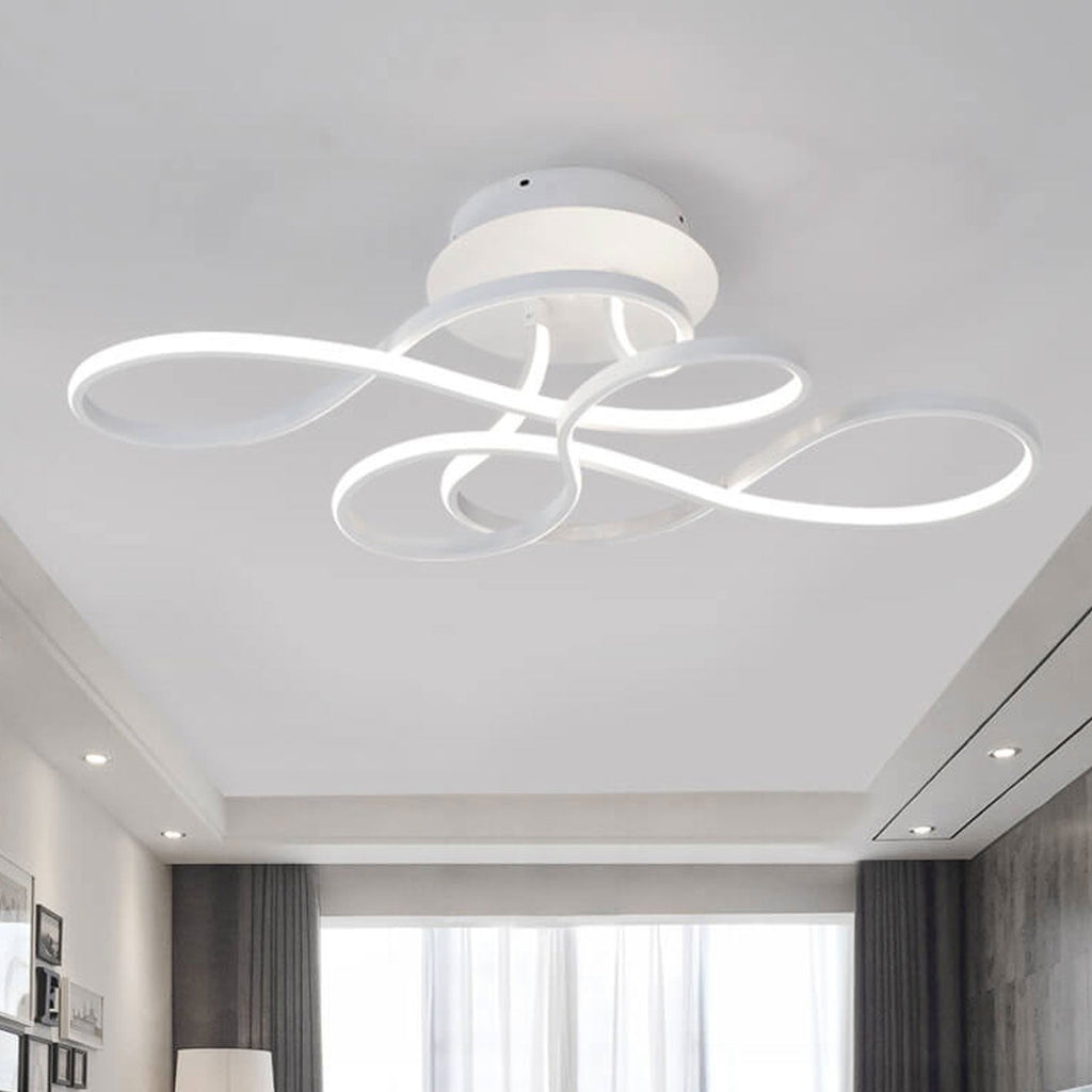 Modern Minimalist LED Flush Mount Ceiling Light - Aluminum & Acrylic Design