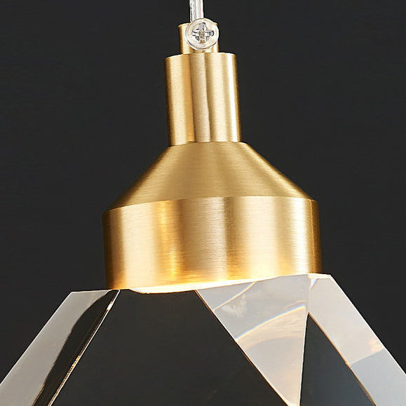 Modern Luxury Crystal Iron LED Pendant Light for Living Room