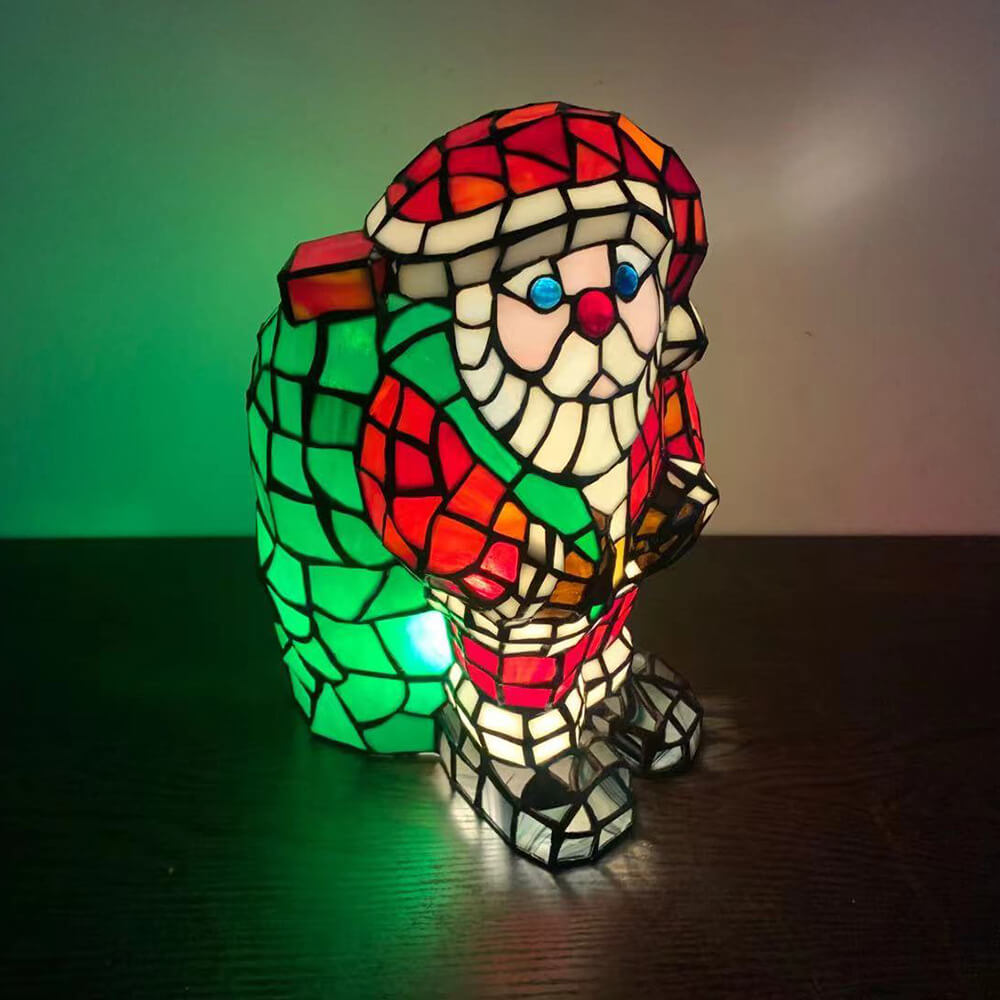 Tiffany Creative Animal Stained Glass 1-Light Decorative Table Lamp, Unique Art Nouveau Style, Vintage Tiffany Lamp, Handmade Stained Glass Lighting, Decorative Home Accent, Artistic Table Lamp for Living Room, Bedroom, Office, Kids Room, Gift Idea for An
