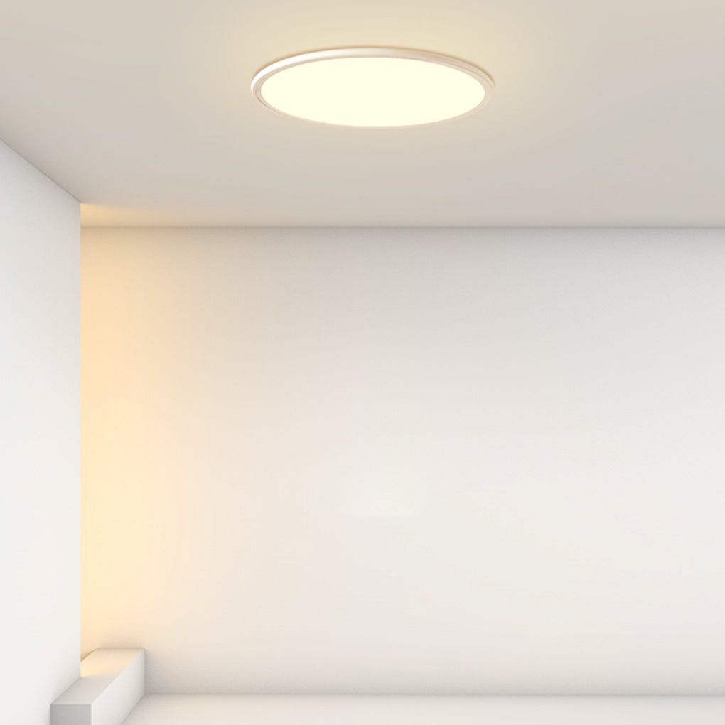 16" Modern LED Ultrathin Black & White Flush Mount Ceiling Light