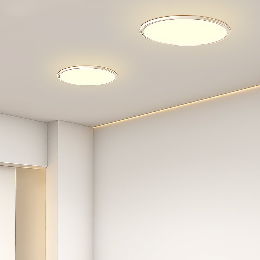 16" Modern LED Ultrathin Black & White Flush Mount Ceiling Light