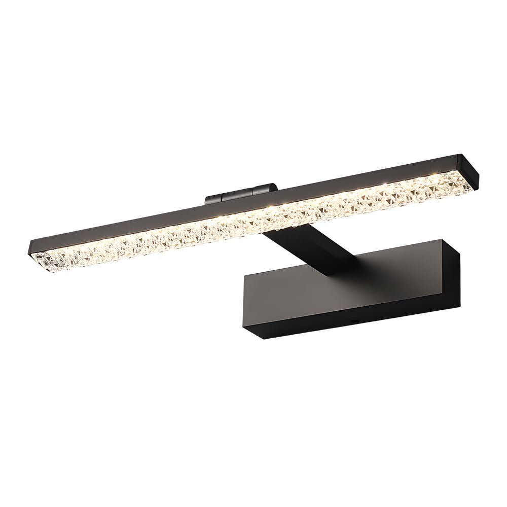 160° Adjustable LED Bathroom Vanity Light, Crystal-Inspired Acrylic, Modern Wall Sconce, Energy-Efficient Lighting, Stylish Home Decor, Bright White Illumination, Dimmable LED Fixture, Contemporary Bathroom Lighting, Elegant Wall Light, Soft Glam Bathroom