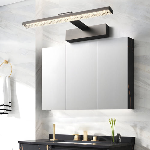 160° Adjustable LED Bathroom Vanity Light, Crystal-Inspired Acrylic, Modern Wall Sconce, Energy-Efficient Lighting, Stylish Home Decor, Bright White Illumination, Dimmable LED Fixture, Contemporary Bathroom Lighting, Elegant Wall Light, Soft Glam Bathroom