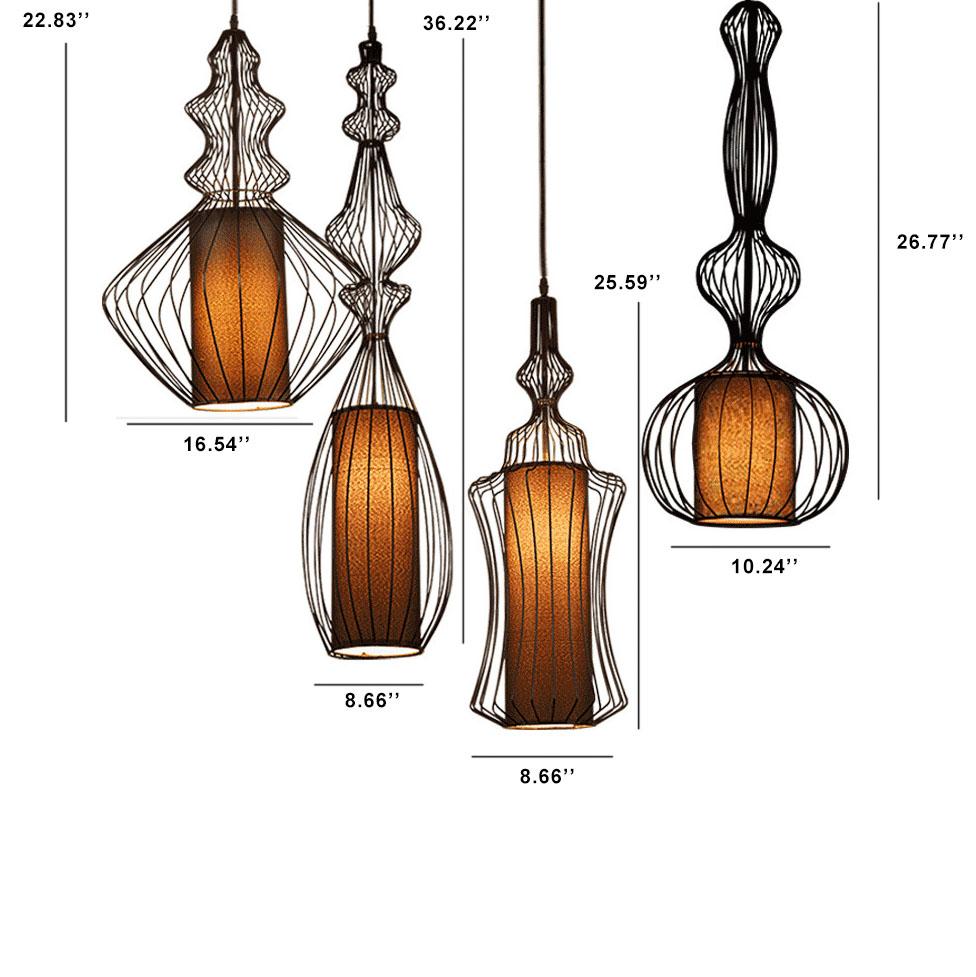 Industrial Retro Metal Birdcage Lantern Light Pendant
