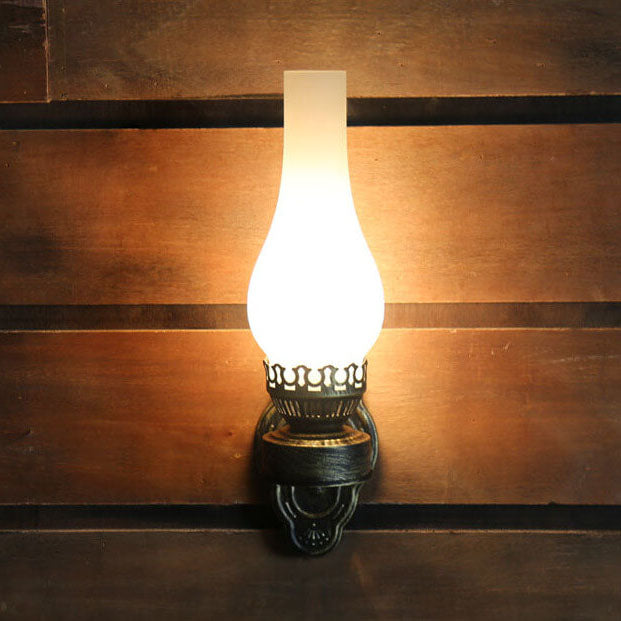 Retro Kerosene Wall Sconce Lamp - Vintage Style Lighting, Industrial Decor, Unique Wall Fixture