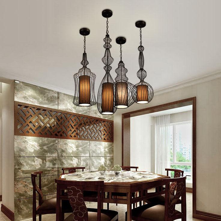 Industrial Retro Metal Birdcage Lantern Light Pendant