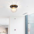 Modern Globe 1-Light Semi-Flush Mount Light Fixture