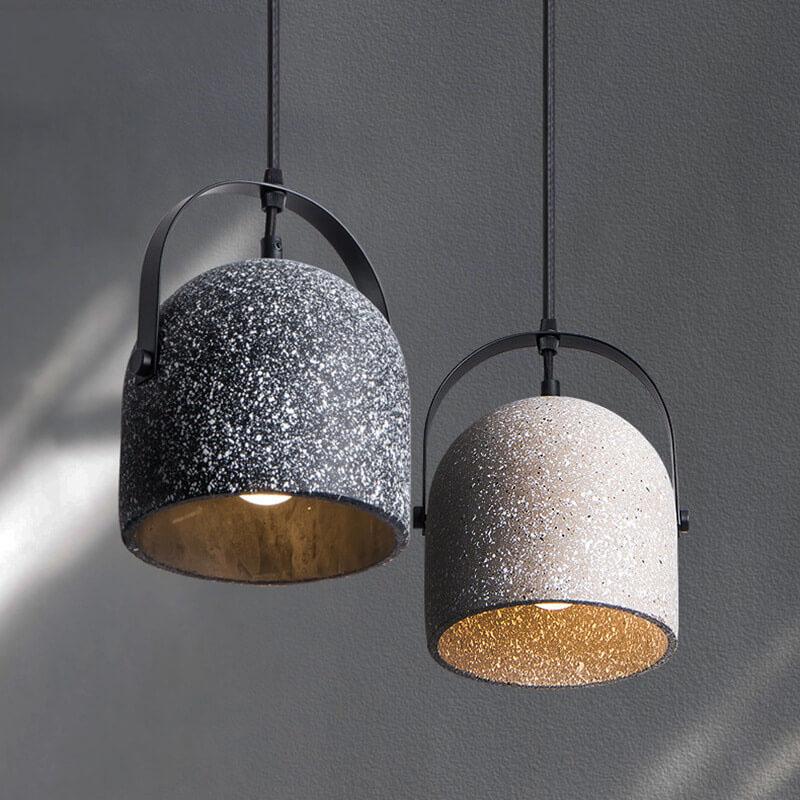 Nordic Creative Cement Pendant Light - 1-Light Cylinder Fixture