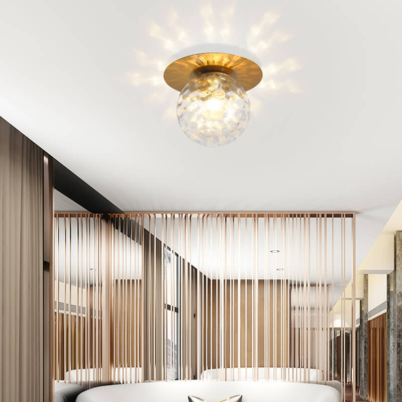 Modern Globe 1-Light Semi-Flush Mount Light Fixture