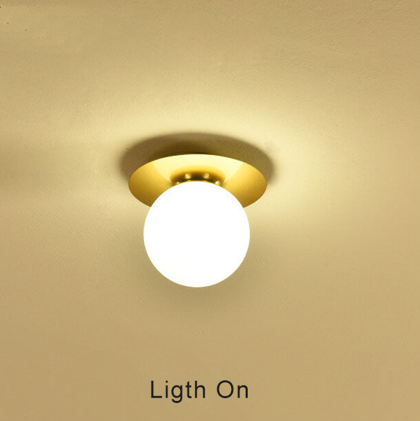 Modern Globe 1-Light Semi-Flush Mount Light Fixture