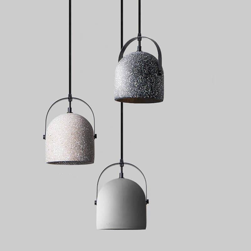 Nordic Creative Cement Pendant Light - 1-Light Cylinder Fixture