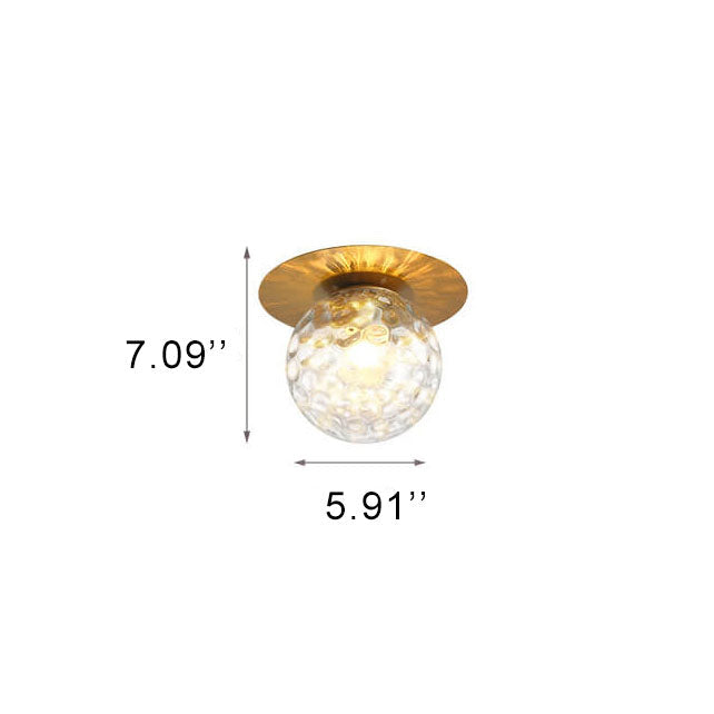 Modern Globe 1-Light Semi-Flush Mount Light Fixture