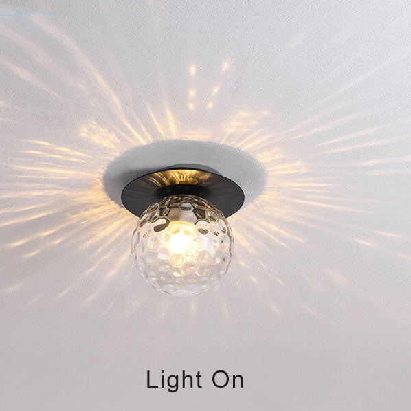 Modern Globe 1-Light Semi-Flush Mount Light Fixture