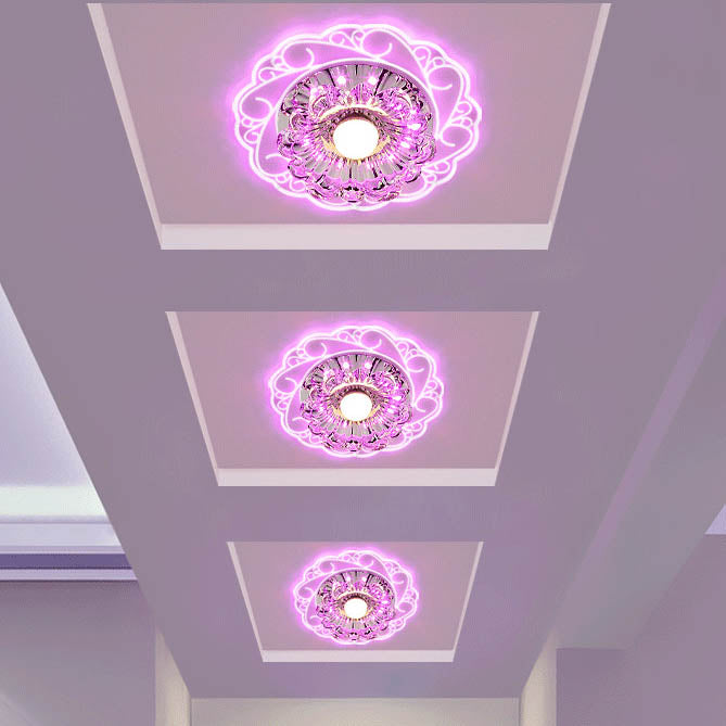 Modern Round LED Flower Flush Mount Ceiling Light - Stylish Lighting Fixture for Home Décor