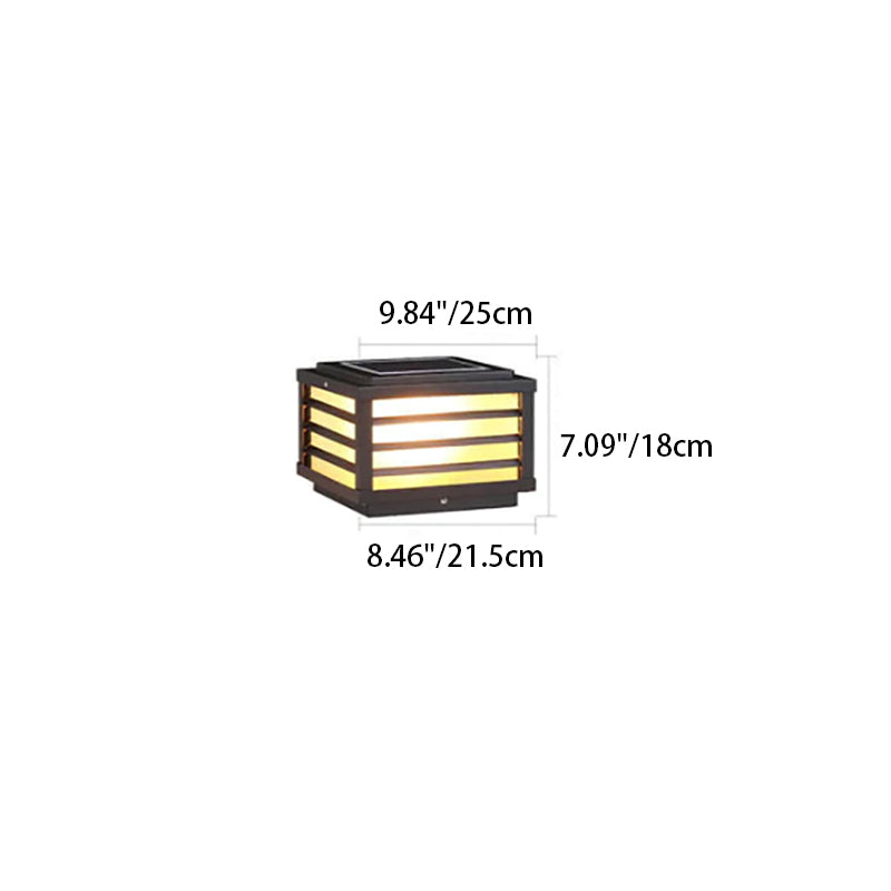 Modern Minimalist Solar LED Aluminum Post Light for Garden - Waterproof Landscape Lighting