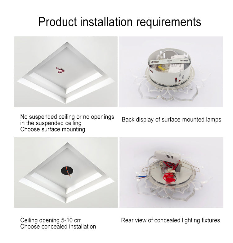 Modern Crystal Flower LED Flush Mount Ceiling Light  

Illuminate your space with this elegant modern crystal flower-shaped ceiling light. Featuring energy-efficient LED technology, it enhances any room with its stylish design and beautiful crystal finish
