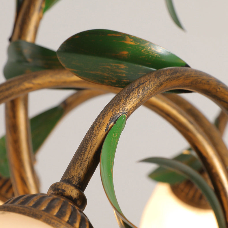 Modern Art Deco Iron Lacquered 6/8-Light Chandelier with Tulip Glass Crystal Shade for Living Room