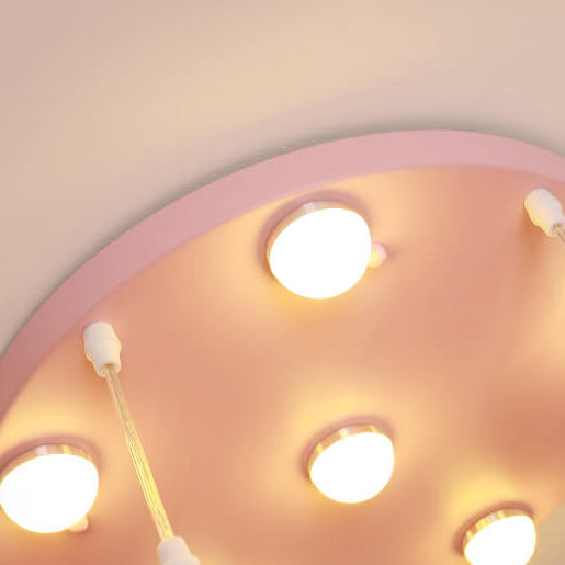 Modern Children's Carousel Eye Protection Resin Iron 1/7/11 Light Flush Mount Ceiling Light for Kids Room Nursery Playroom Colorful Decorative Ceiling Lamp Safe Energy-Efficient Design Bright LED Fixture Stylish Home Decor Indoor Lighting Ideal for Baby R