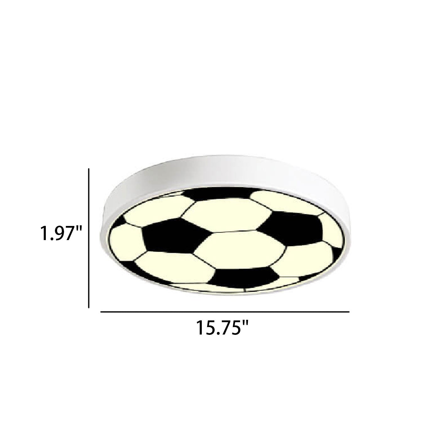 Cartoon Creative Round Football LED Kids Flush Mount Ceiling Light, Sports Room Decor, Children's Bedroom Lighting, Playroom Fixture, Modern Kids Ceiling Lamp, Fun Football Theme Light, Energy Efficient LED Illumination, Cute Kids Room Accessory