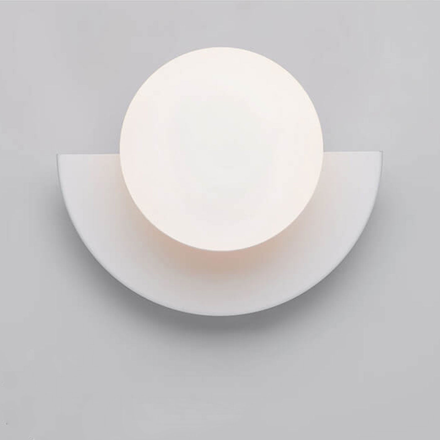 Modern Minimalist Glass Spherical Colorful Semicircle Wall Sconce Lamp