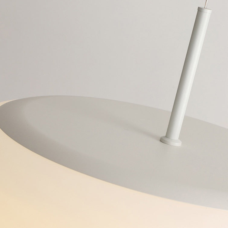 Modern Minimalist Oval Iron LED Pendant Light for Living Room