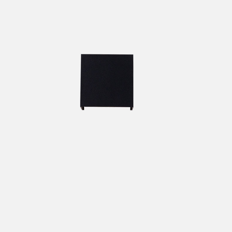 Modern Solid Color Aluminum LED Outdoor Wall Sconce - Waterproof Square Lamp