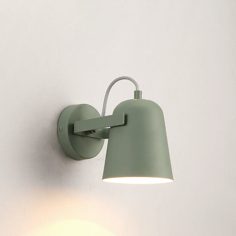Nordic Macaron Iron Cylinder Dome Wall Sconce Lamp - 1-Light Modern Fixture for Home Decor, Stylish Lighting for Living Room, Bedroom, and Hallway