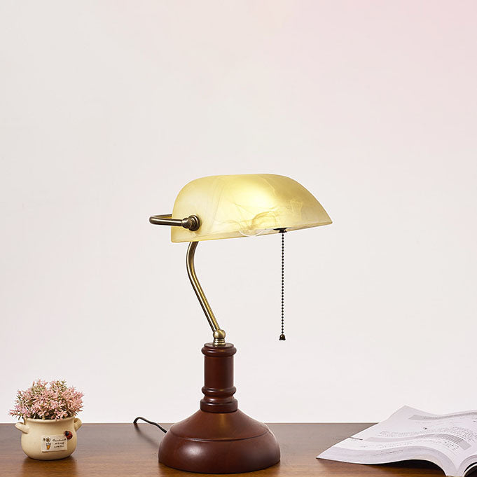 Traditional Vintage Solid Wood Glass Bank Zipper 1-Light Table Lamp for Bedroom, Rustic Desk Lamp, Stylish Nightstand Lighting, Retro Home Decor, Classic Wooden Table Lamp, Unique Bedroom Accessory, Elegant Glass Shade, Cozy Lighting Solution, Farmhouse T