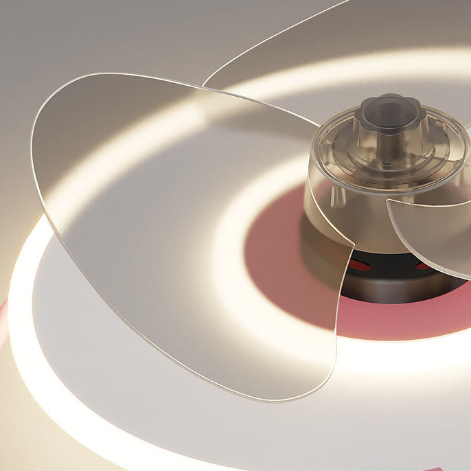 Cartoon Bunny Carrot LED Ceiling Fan Light Fixture