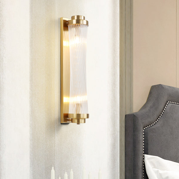 Traditional European Iron Glass Wall Sconce - 2-Light Lamp for Living Room