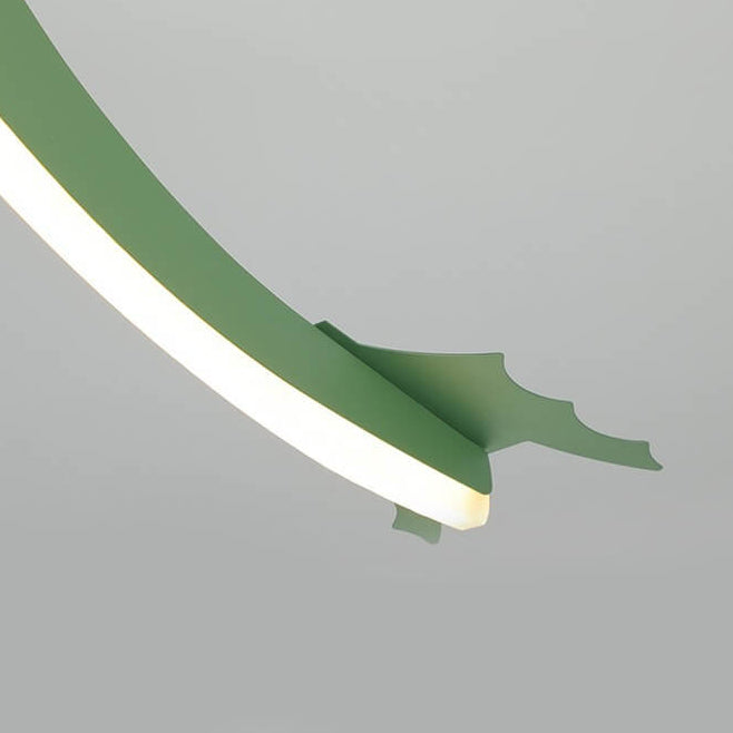 Contemporary Creative Acrylic Cartoon Dinosaur LED Semi-Flush Mount Ceiling Light for Kids Bedroom, Nursery, Playroom, Fun Lighting, Cute Dino Design, Adjustable Brightness, Modern Home Decor, Unique Children's Room Light Fixture