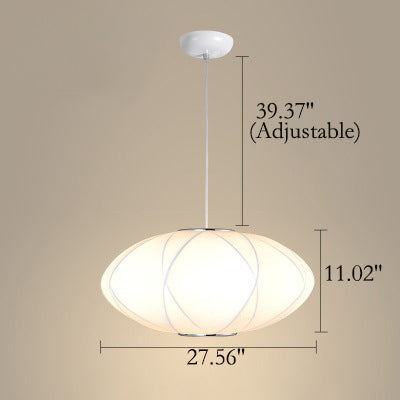 Creative Minimalist Fabric Lantern Pendant Light 1-Light Ceiling Fixture