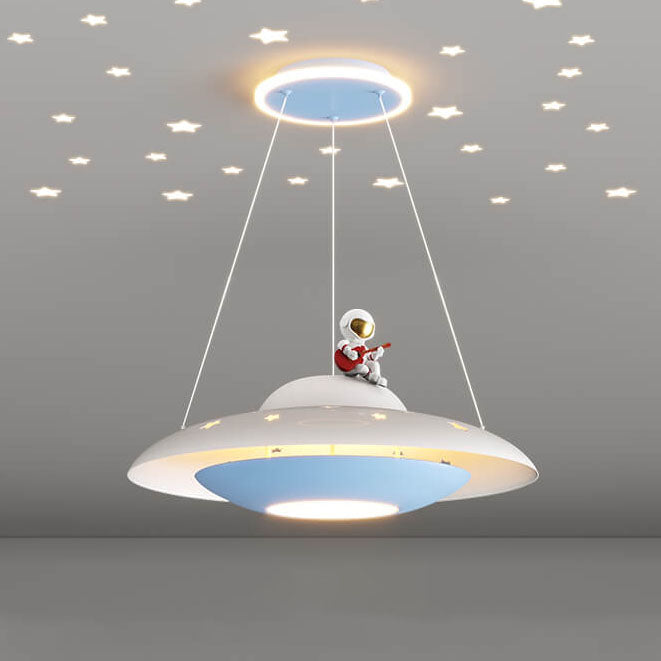 Modern Flying Saucer LED Astronaut Children Chandelier