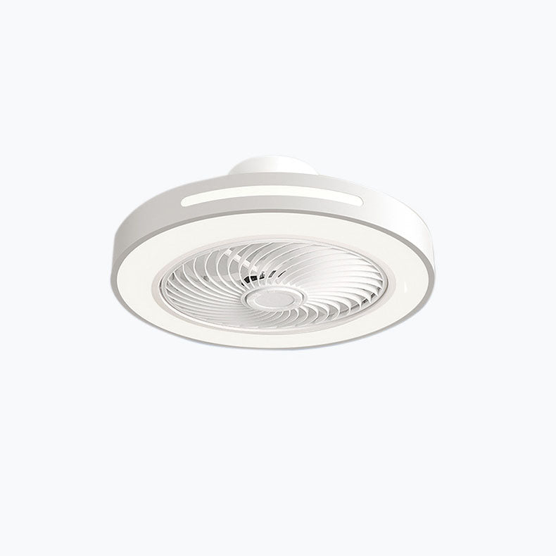 Modern Minimalist Copper LED Flush Mount Ceiling Fan Light