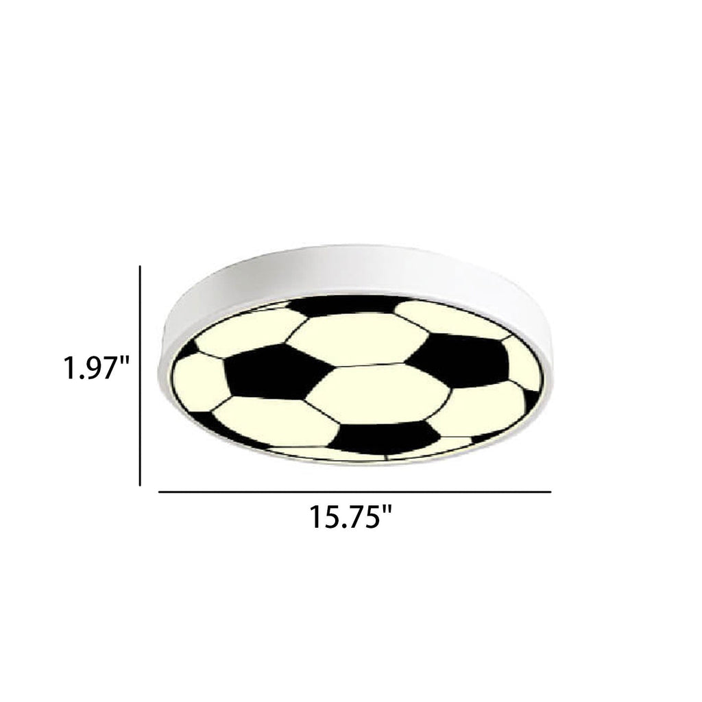 Cartoon Football LED Kids Flush Mount Ceiling Light