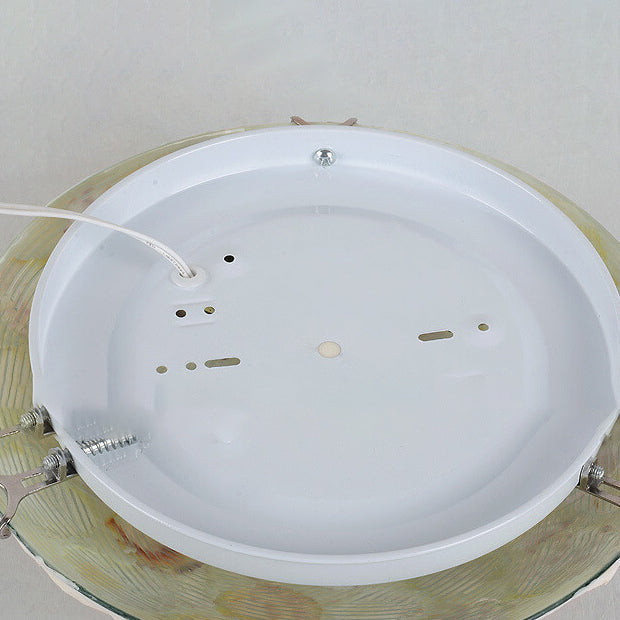 Mediterranean Shell Art LED Flush Mount Ceiling Light