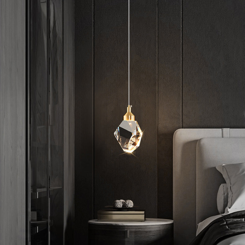 Modern Luxury Crystal Iron LED Pendant Light for Living Room