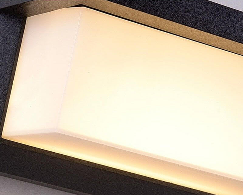 Modern Rectangular LED Outdoor Wall Sconce Waterproof Lamp