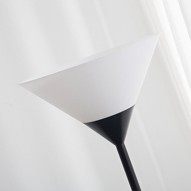Minimalist Cone Shade Floor Lamp - 1-Light Modern Design, Stylish Lighting for Living Room, Bedroom, and Office