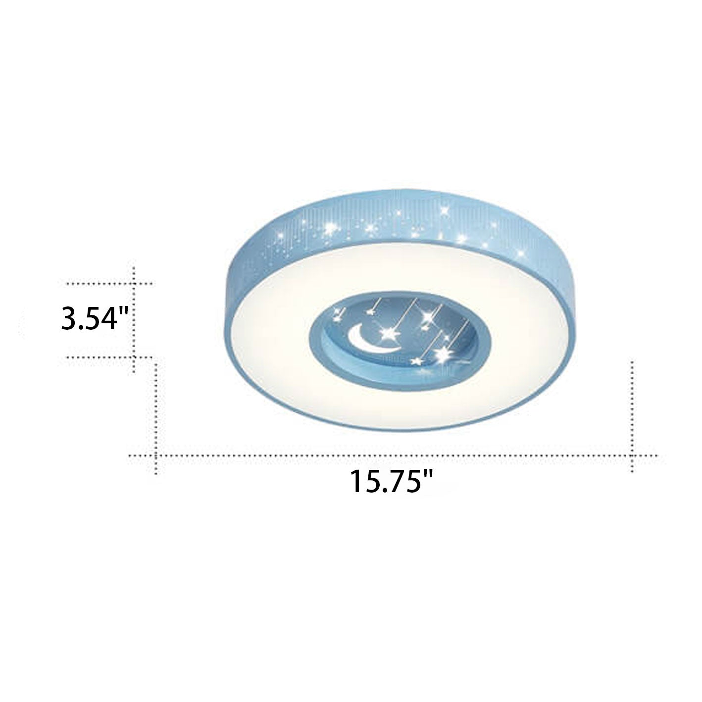 Modern Minimalist Starry Sky Round LED Flush Mount Ceiling Light for Kids Bedroom, Nursery, Playroom, Energy Efficient Kids Lighting, Decorative Star Pattern Ceiling Fixture, Adjustable Brightness, Easy Installation, Soft Warm Light for Child’s Space