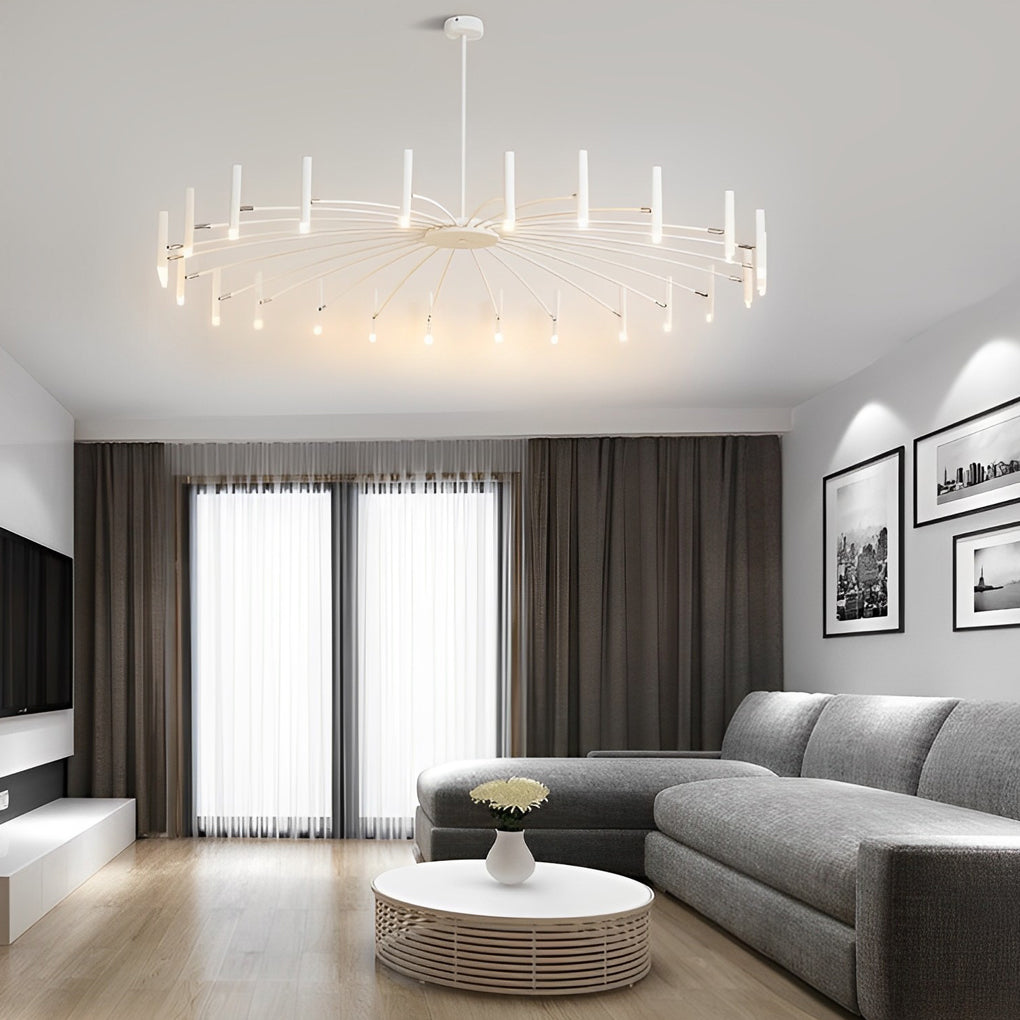 Adjustable Metal DIY Three-Step Dimming LED Chandelier